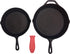 Silicone Hot Handle Holder, Large Red Potholder for Cast Iron Skillets & Pans, Handle Cover