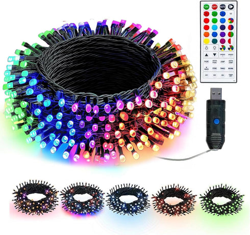 Dazzle Bright Color Changing Christmas Lights, 33ft 100 LED RGB String Lights
