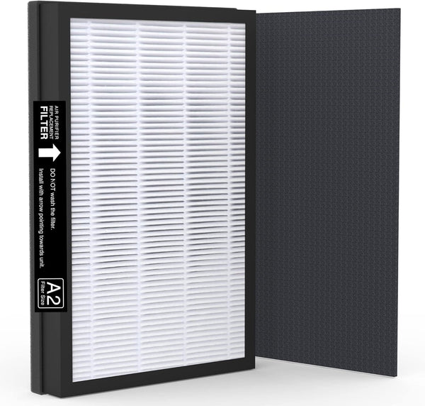 A2 H13 True HEPA Replacement Filter, Compatible with Filtrete 3M Room Air Purifier, 1-Pack
