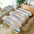 60x102 inches Modern Rectangle Tablecloth, Teal Orange Grey Abstract Washable Fabric Cover for Home Decor