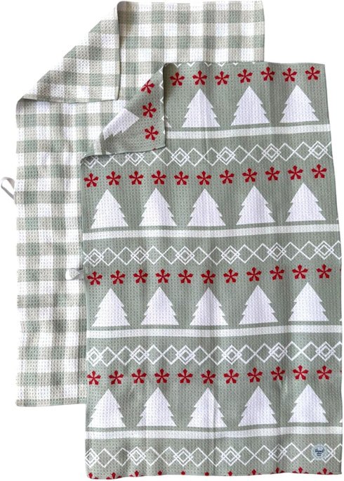 || 3 Pack|| Double Sided Dish Towels || Waffle Weave Microfiber ||