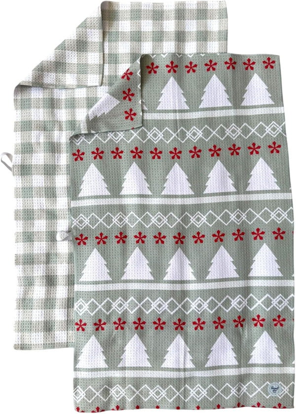|| 3 Pack|| Double Sided Dish Towels || Waffle Weave Microfiber ||