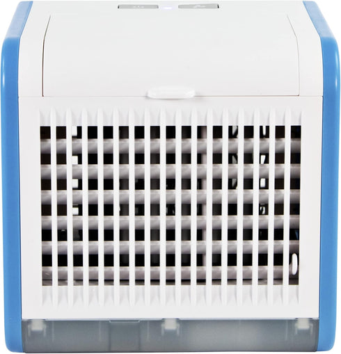 Comfort Zone CZAC10BL Mini Portable Air Conditioner, 3-Speed Personal Evaporative Cooler with Top-Fill Water Tank, Blue
