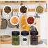 Uiifan 18 Pack 10 oz Spice Jars with Black Lids, Clear Plastic Spice Containers with Shaker Lids for Kitchen