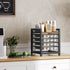 Coffee Pod Holder: K Cup Holder, 4-Tier Coffee Pod Organizer for 80 Pods, Space Saving for Home Office, Rustic Brown