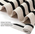 LEEVAN Black and White Striped Rug Doormat 24"x35", Washable Cotton Hand Woven for Entryway