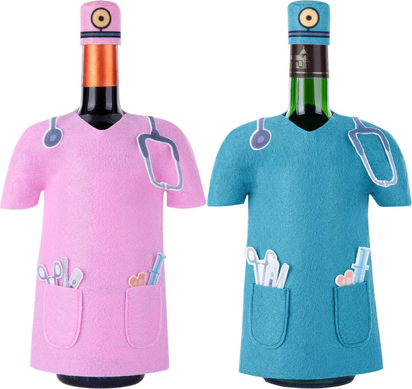 Nurse Gifts - Cool Christmas Gifts for Nurses, Wine Bottle Nurse Coat, Doctor Nurse Wine Bag for Celebrations