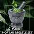 Flexzion Mortar and Pestle Set, Black - Solid 4 inch Heavy Granite Molcajete Stone Grinder Crusher Bowl For Guacamole, Herbs, Spices, Garlic, Medicine Pills, Grain, Kitchen, Cooking