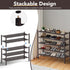3 Closet,Hallway,Entryway,Small 34.2"x11"x20" Haddockway Long Tier Bamboo Shoe Rack Storage Organizer,Multifunctional
