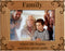 Family Where Life Begins And Love Never Ends - Engraved Natural Wood Photo Frame, Fits 5x7 Horizontal Portrait