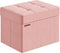 ABHENG Folding Storage Ottoman, Velvet Storage Bench, Footrest, Foot Stool,for Living Room,