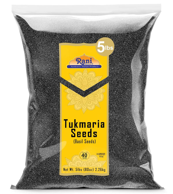 Rani Tukmaria (Holy Basil Seeds) 80oz (5lbs) 2.27kg Used for Falooda /