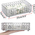 Sumnacon Countertop,Silver Stylish Bathroom Guest Towel Holder-Rectangle Crystal Napkin Holder for Guest Hand Towels