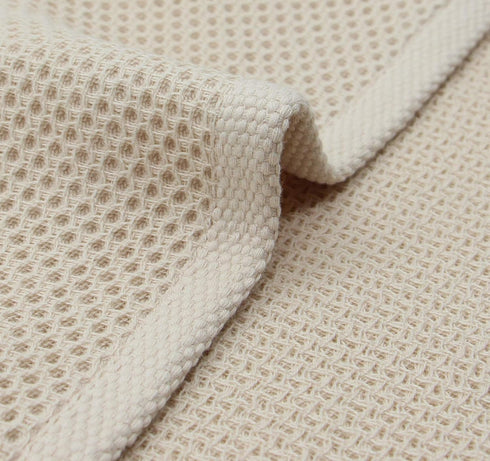 Mia's Dream Soft Absorbent Cotton Waffle Weave Kitchen Dish Cloth, 3 Pack 13x28 inch (Beige)