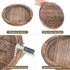 Hanobe Rustic Wooden Serving Tray, Round Decorative Butler Tray for Home Decor Centerpiece