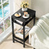 3-Tier YUFAM Side Table End Table Tall Night Stand for Living Room Bedroom Bathroom Office Furniture Black
