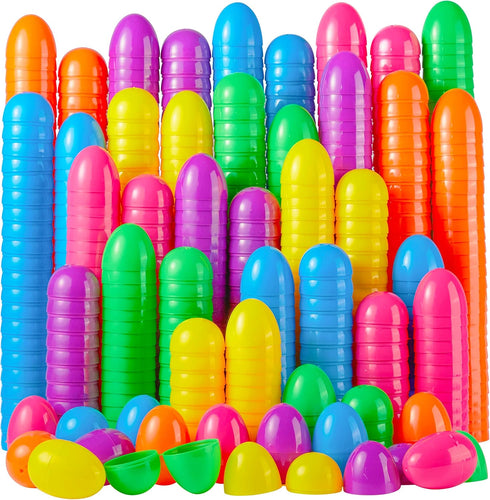 JOYIN 50 PCS 2.3" Easter Eggs, Empty Plastic Eggs Fillable Colorful Bright