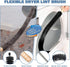 2 Pieces Dryer Vent Cleaner Kit, Compatible with All Vacuum Cleaners, Lint Brush and Hose Attachment