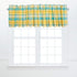C&F Home Citrus Mist Gingham Checkered 100% Cotton Single Window Valance Curtain 16" x 72"