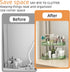 2 Countertop, Tier Corner Bathroom Organizer Vanity Makeup Organizer with Brush Holder, Space-Saving Skincare Storage
