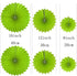 Black Green Party Hanging Paper Fans - 12pc Tropical Jungle Animal Birthday Decorations, Graduation Bachelorette