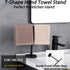 GERZWY Modern Hand Towel Holder Tree Rack Free Standing SUS 304 Stainless Steel Towel Ring, Matte Black DZY06-BK