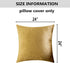 Home Brilliant Gold Pillow Covers, Square Velvet Euro Shams for Patio, 24x24 inch (60 cm) Large Throw Pillowcases