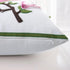 Embroidered Throw Pillow Covers 18x18 Inch Set of 2, Pink Magnolia Flower Spring Pillowcases for Living Room