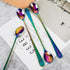 Long-handled Ice Tea Spoon, Cocktail Stir Spoons, Stainless Steel Coffee Spoons, 9 Inch Iridescent Scoop