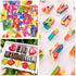 26 Large Letters Silicone Mold, Alphabet Crayon Mold, Chocolate Mold with 12 Sets of Present Packages