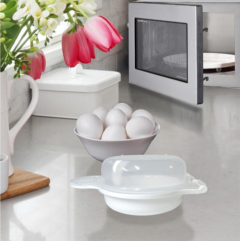 Trenton Gifts Microwave Egg Cooker/Poacher - Easy Scrambled Omelet Maker & Breakfast Cookware - Quick and Convenient