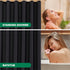 Biscaynebay Fabric Narrow Shower Stall Curtain Liners - 40" x 72", Black Water Resistant Bathroom Curtains