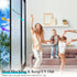 Niviy Frosted Window Film - Non-Adhesive Shower Window Covering for Bathroom, 17.7" x 78.7" Length