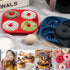 Webake Silicone Air Fryer Donut Pan, 4-Cavity Nonstick Donut Mold, Set of 3