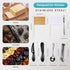 Charcuterie Board Accessories Cheese Spreader Knife Set Cheese Butter Knife Stainless Steel Mini Serving Tongs Spoons Appetizer Forks for Pastry Christmas (Black,18 Pieces) by Patelai