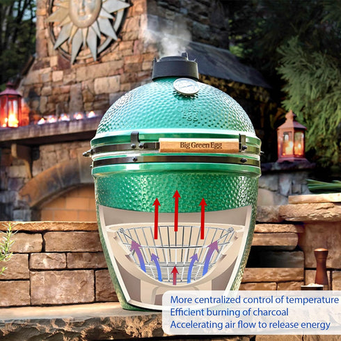 13.75 Inch Charcoal Basket for Grill, Stainless Steel Ash Basket for Large Big Green Egg & Kamado Joe, Heavy Duty