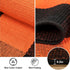 LEEVAN Orange and Black Buffalo Plaid Outdoor Rug 24"x 51", Washable Halloween Door Mat for Entryway