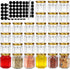 BIGIVACA 3 oz Mini Honey Jars - 30 Pack Hexagon Glass Jars