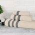 3-Piece Set, 1 1 1 Superior Cotton Towel Zero Twist, Ribbed Geometric, Bathroom Essentials, Shower, Spa, Luxury Plush