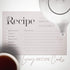 Rustic Vintage Floral Recipe Cards: 48 Cards, 4x6 inches, Beige-Grey, Water-Resistant and Double-Sided