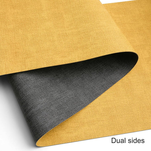 Chitomars 55 Inches 12 55 Inch) Table Runners Long, Dual-Sided Faux Leather Farmhouse Table Runner Waterproof Heatproof