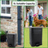 Umtiti 5L Outdoors1.3 ContainerUP5L-BK-Fang Dog Poop Trash Can with Lid for Gallon Trash Can with Activated Carbon