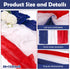 RunNico 4 120 38 Inch 4th PCS Patriotic Cheese Cloth Table Runner, x of July Sheer Fabric Table Runner, Red White