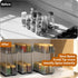 DABIGE 3 Pack 2 Need:12'' 11'' 5'' Pull Out Spice Rack Organizer for Cabinet, Tier Slide Out Spice Racks Organizer