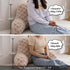 A Nice Night Faux Fur Reading Pillow,Checkered Fluffy Grid Plaid,Bed Wedge Pillow Large Adult Children Backrest