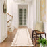 2.5x8 GarveeHome Scalloped Bow Rug for Living Room, Solid Beige Rug for Dorm, Washable Runner Rug Soft Low Pile Non