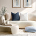 Pack 2 Cozy 20 20 Inch ANRODUO of Textured Boucle Throw Pillow Covers Soft Light Blue Decorative Accent Solid Pillow