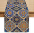 Winotic Boho Bohemian Table Runner 90 Inches Long, Vintage Seasonal Blue Table Runners