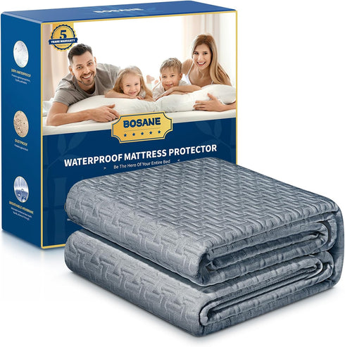 Premium 100% Waterproof Cal King Mattress Protector, Breathable Cooling 3D Air Fabric Cover, Hypoallergenic, 8-21''