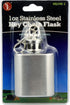 SE Stainless Steel Drinking Hip Flask, 1 oz, with Attached Screw Cap for Camping and Events